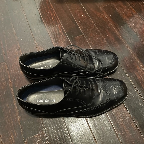Bostonian Men’s Size 10 Black Dress Shoes - Picture 3 of 7